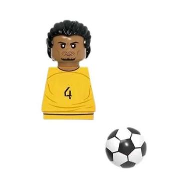 Imagem de Modelo De Brinquedo De Blocos De Construção Mini De Jogadores De Futeb