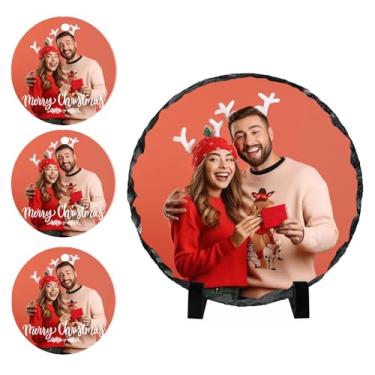 Imagem de Placa fotográfica personalizada de ardósia para papai – Decoração de Natal elegante Quepitty, presentes de memorial personalizados para a avó e presentes emocionantes