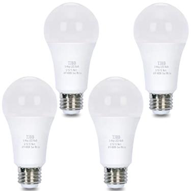 Imagem de TJBB Pacote com 4 Lâmpadas Led de 3 Vias 50 100 150W Equivalente Branco Frio 4000K, Lâmpada de Três Vias Usa 5/10/15W para Produzir Iluminação Equivalente de Lâmpadas de Mesa e Luminárias de Chão de 7