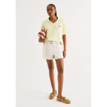 Imagem de Shorts Feminino Em Peach Touch Com Cinto-Feminino