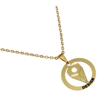 Imagem de Colar Minha Profissão Designer Design Folheado Ouro 18k - Milena Folhe