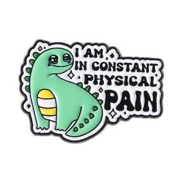 Imagem de Broches De Esmalte Com Tema De Dinossauro Cartoon Com Chapéu De Cowboy