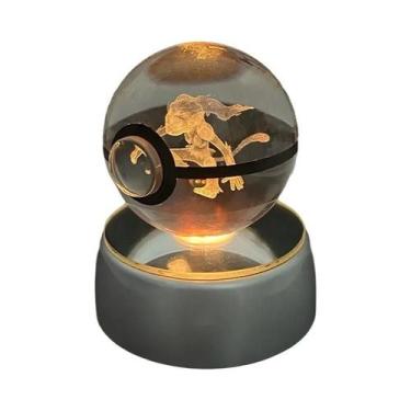 Imagem de Lâmpada LED 3D Cristal Pokémon POKE BALL Com Figuras De Brinquedo Sniv