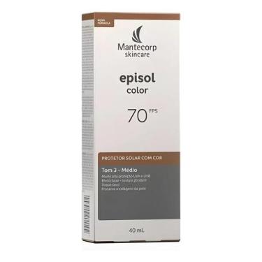 Imagem de Protetor Solar Facial Episol Fps 70 Tom 3 Médio Pele Morena