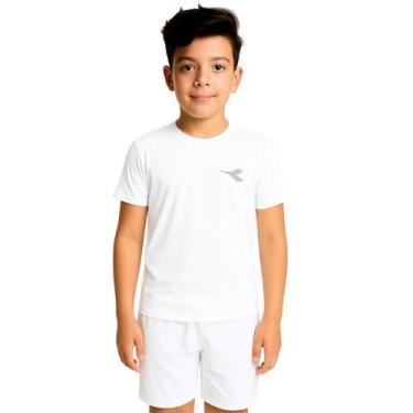 Imagem de Camiseta Diadora Small Logo Juvenil Menino - Branco 8, Branco, 8