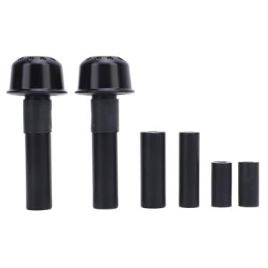 Imagem de KUIDAMOS Tampas de Extremidade do Guiador da Motocicleta, Leve, Durável, Redução de Vibração para Pilotos Z900rs Z650rs W800 (Preto)