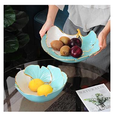 Imagem de Cesta de frutas criativa de cerâmica cesta de frutas, tigelas de servir frutas, tigelas de frutas elegantes para frutas, sobremesas, lanches, bandejas de frutas para festa