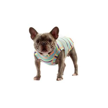 Imagem de Camiseta Alegria para Cachorro e Gato Pet - Bichinho Chic, Azul, 6