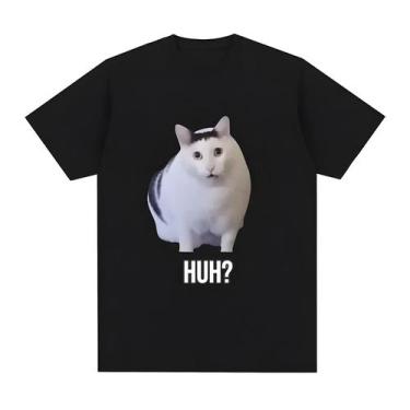 Imagem de Camiseta Feminina Oversized Engraçada Com Meme De Gato, Respirável, Ma