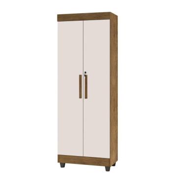 Imagem de Armário Multiuso Lavanderia Com Chave 2 Portas 1,80m Texas Jequitibá / Off White J&A