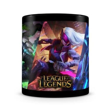 Imagem de Caneca League of Legends 100% Preta - Porcelana Personalizada - Amo Ca