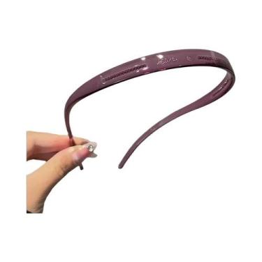 Imagem de Tiara De Cabelo Feminina Antiderrapante Com Dentes De Acrílico Estilo 