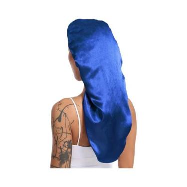 Imagem de Touca De Cetim Extra Grande Para Cabelos Lisos, Cacheados, Dreadlocks 