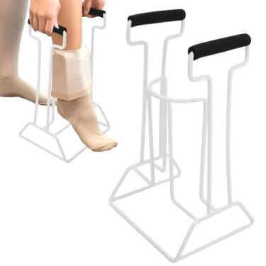 Imagem de Tendak Meias para meias de compressão, armação de metal forte com aderência de espuma macia, adequado para homens ou mulheres com circunferências de perna de 35,5 cm e abaixo