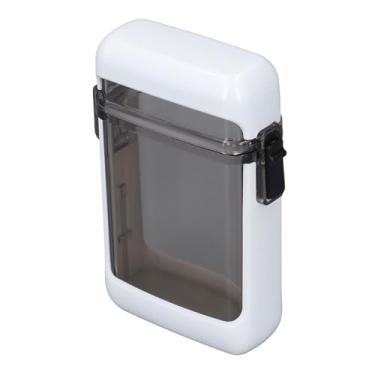 Imagem de Alomejor Estojo para porta-crachá de Cartão de Identificação, Tampa Hermética Com Vedação de Borracha para Natação, Rafting, Canoagem, Multifuncional, Pequena Caixa de Bolso Leve para (WHITE)