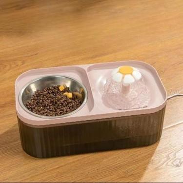 Imagem de Fonte Bebedouro Automática 3L para Gatos e Cães – Comedouro e Água Corrente com Filtro, Econômica e Fácil de Limpar(Rosa)