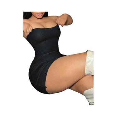 Imagem de Vestido Mini Elegante Sem Costas Para Mulheres, Bodycon Sexy, Top Curt