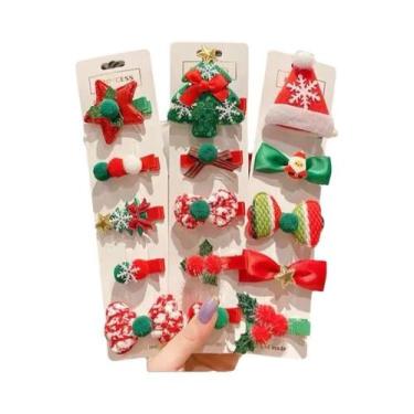 Imagem de Conjunto De Presilhas De Cabelo De Natal, 5 Peças, Acessórios Para Fra