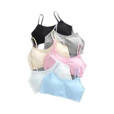 Imagem de Sutiã Esportivo Sem Fio Para Meninas Adolescentes, 3 Peças, Roupa Ínti