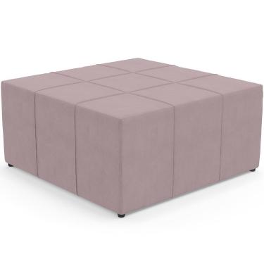 Imagem de Puff Quadrado Milano 90x90cm W01 Suede Rosê