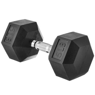 Imagem de Haltere hexagonal de borracha peso da mão 2,3-40,8 kg (2,3 kg + 4,5 kg pares)
