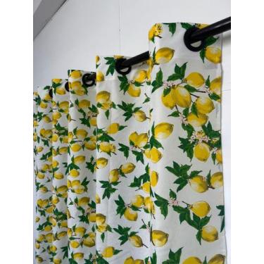 Imagem de Cortina Para Cozinha 2,60x1,40 Estampada Tecido Nápoles Baroni Decor, 