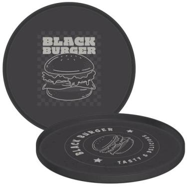 Imagem de Prato Raso para Hambúrguer 20cm Tramontina Black Burger Polipropileno 
