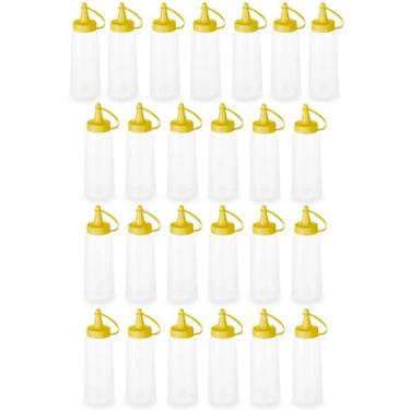 Imagem de 25 Bisnagas Molhos Mostarda Ketchup Maionese 250ml Plasvale Plástica L