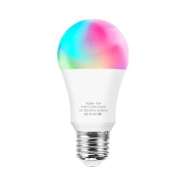 Imagem de Lâmpada LED E27 Zigbee WiFi 15W 18W RGB CW 220V 110V Compatível Com Al