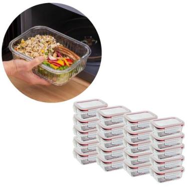 Imagem de Jogo 20 Melhor Potes Vidro 1040ML Hermetico Total Micro-ondas - Belo V