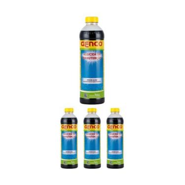 Imagem de Kit 4 Algicida Manutenção 1L Pool Trat - Genco