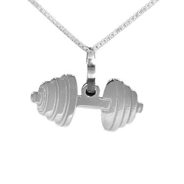 Imagem de Colar Peso Academia Coleção Esportes Prata 925 - Sam Joias