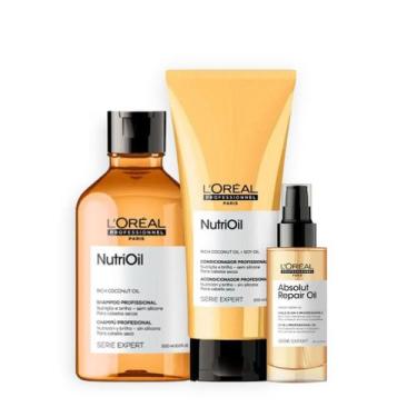 Imagem de Kit Reparação Loreal NutriOil Duo + Óleo Abs Repair 90ml - Loreal Prof