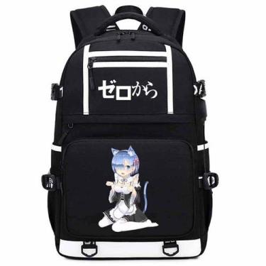 Imagem de Mochila Re: Zero Starting Life in Another World Rem's Cartoon - yiweis