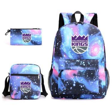 Imagem de Conjunto de mochilas Kings School de 3 peças com bolsa de ombro e lápi