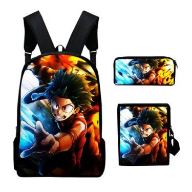 Imagem de Conjunto de mochilas Mys Heros Academias School, 3 peças para crianças