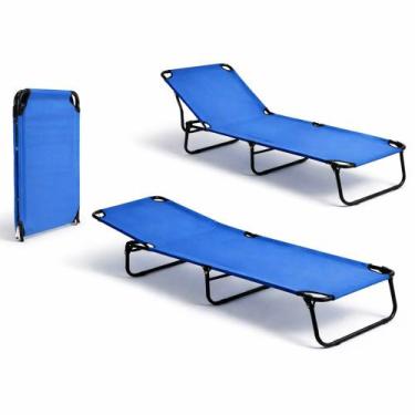 Imagem de Cama Dobrável Camping Portátil Aço Reclinável Solteiro 190cm - A Casa 