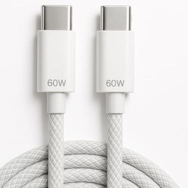 Imagem de Cabo USB-C Tipo C 60w Trançado De Nylon Compativel com Iphone 15,15 Pro/Max, Compativel...