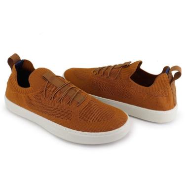 Imagem de Tênis Knit Casual Masculino Slip On Malha Respirável Sem Cadarço Super Leve e Confortável-Masculino
