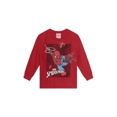 Imagem de Camiseta infantil menino do Homem-Aranha brilha no escuro Brandili-Masculino