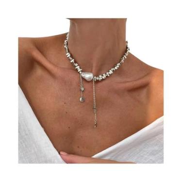 Imagem de Colar Choker Feminino Vintage Com Pingente De Coração E Borla, Joia Cr