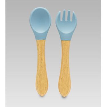Imagem de Kit Talheres Silicone 2 Unidades Twibex Bebê Infantil Alimentação Fáci