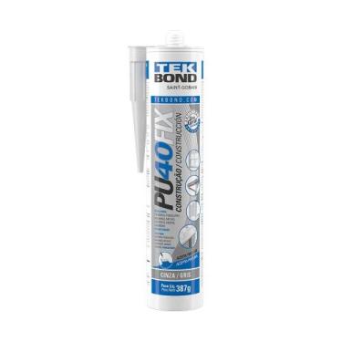 Imagem de Adesivo multiuso em poliuretano 280 ml/387g - PU40FIX (Cinza Claro) - 