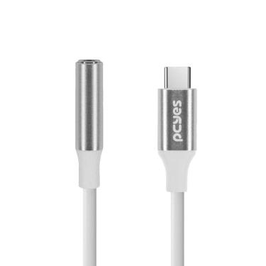 Imagem de Cabo Usb-c Para P3 Fêmea - Branco - 15cm - P3ucp-15b