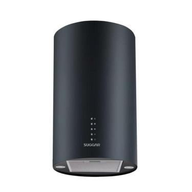 Imagem de Coifa de Ilha Redonda Quartzo Preta 35cm Suggar 110V