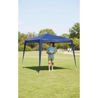 Imagem de Gazebo 3x3m Azul Toldo Praia Jardim Eventos Proteção UV 60 - Congratul