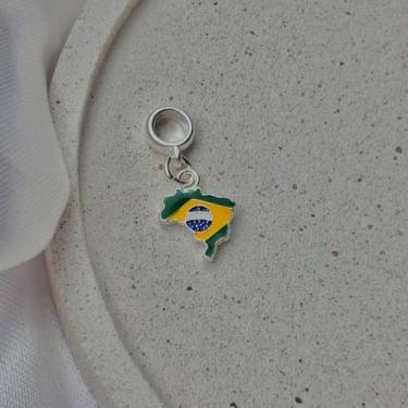 Imagem de Berloque Brasil Banhado a Prata 925 - Work Semijoias