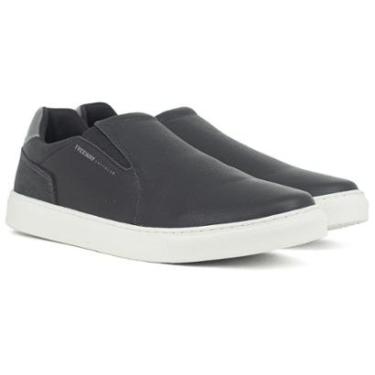 Imagem de Tênis Masculino Slip On Freeway Casual Box05 Couro Calce Fácil Elástico BOX05-Masculino