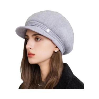 Imagem de Chapéu De Inverno Feminino Da Moda: Gorro De Tricô Elegante Com Forro 