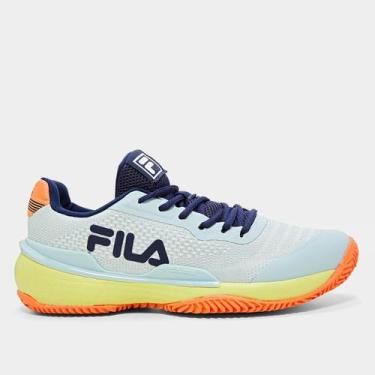 Imagem de Tênis Fila Invicto Saibro Feminino, Verde, Laranja, 37